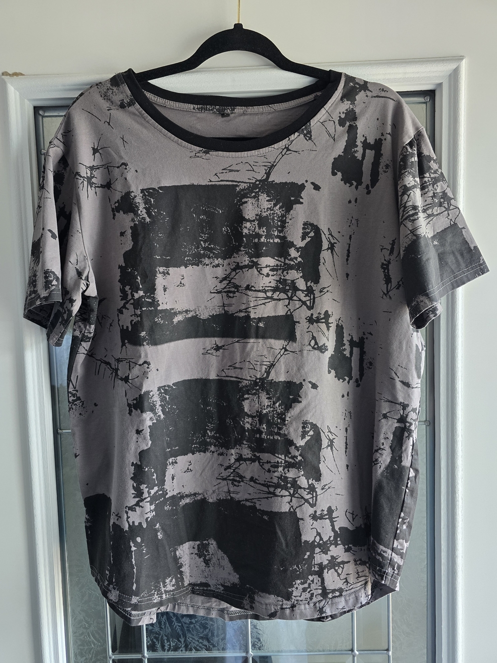 Gray and Black Crewneck Shirt